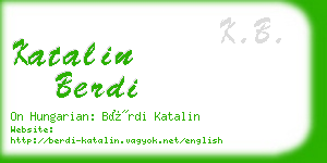 katalin berdi business card